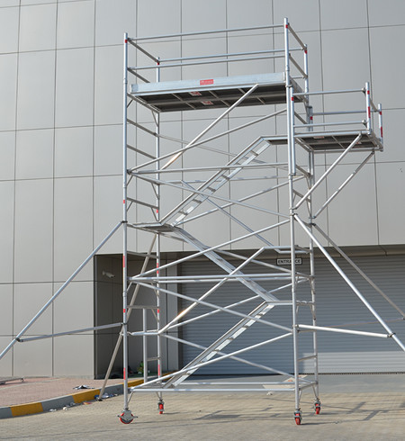 Protable Folding Mobile Painting Plastering Scaffold Tower Aluminum Platform
