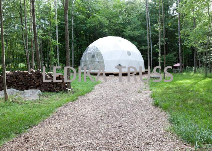 Otel Perakende Mağazası İçin Giriş Kampı Geodesic Dome Çadır 12m