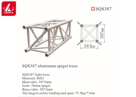 387x387mm Square Aluminum Spigot Truss For Outdoor Performance